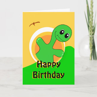 Dinosaurfödelsedagkort Kort