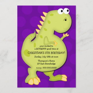 Dinosaurfödelsedagsfest inbjudan