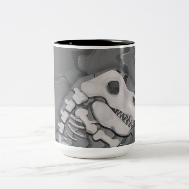 Dinosaurfossil Två-Tonad Mugg (Center)