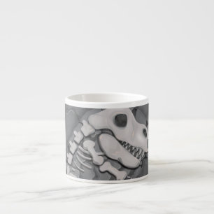 Dinosaurfossiltecknad Espressomugg