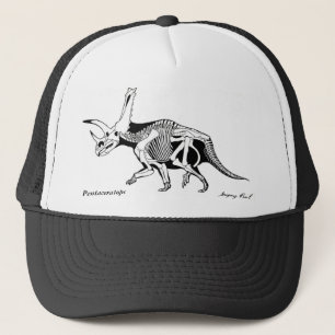 Dinosaurhatt Pentaceratops skelett- Gregory Paul Truckerkeps