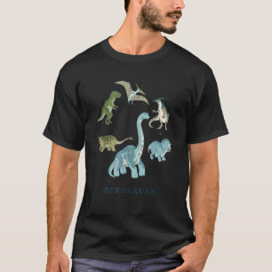 Dinosauria Arts Outfit Children's Birthday T Shirt