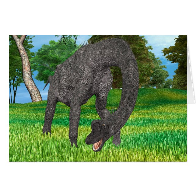Dinosaurie Brachiosaurus Hälsningskort (Framsidan Horizontal)