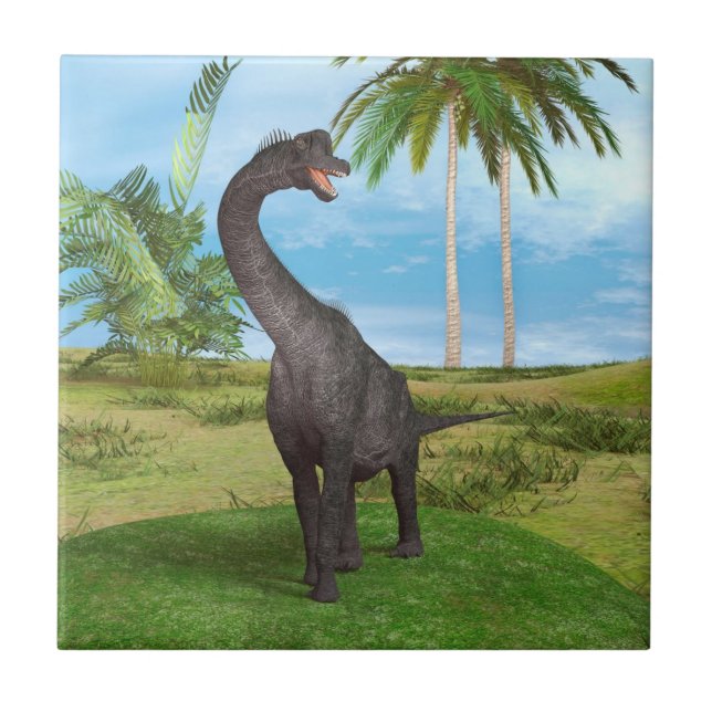Dinosaurie Brachiosaurus Kakelplatta (Framsidan)