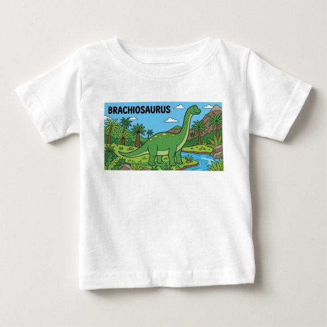 dinosaurie brachiosaurus  t shirt (Framsida)