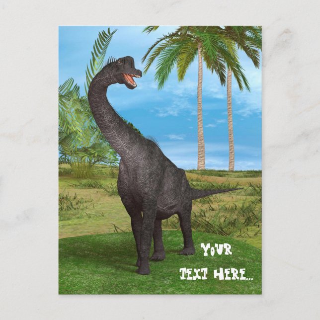Dinosaurie Brachiosaurus Vykort (Framsida)