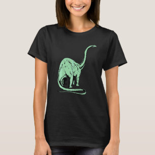 Dinosaurie Brontosaurus Söt Forntida Fot Dino F T Shirt