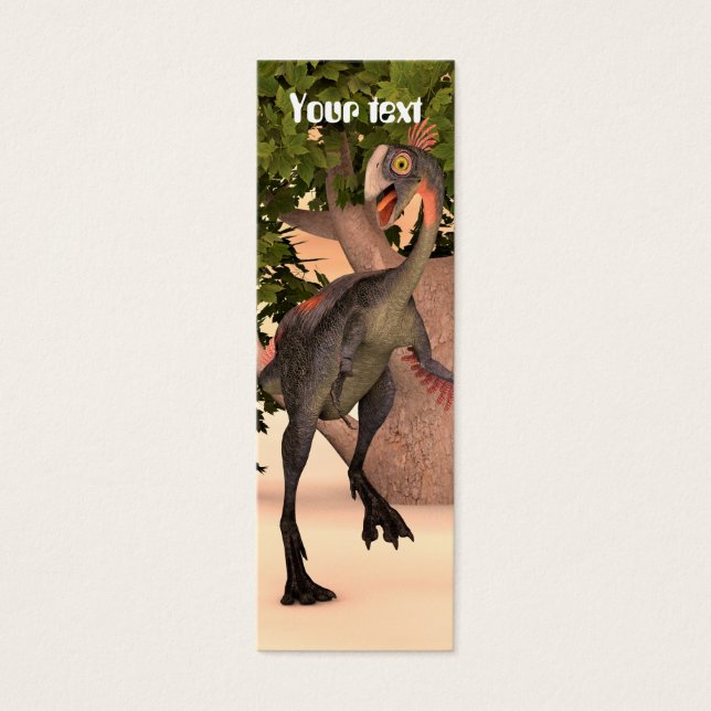 Dinosaurie Gigantoraptor Litet Visitkort (Framsidan)