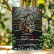 Dinosaurie Jurassic Födelsedagsfest Trampa Gnaga R