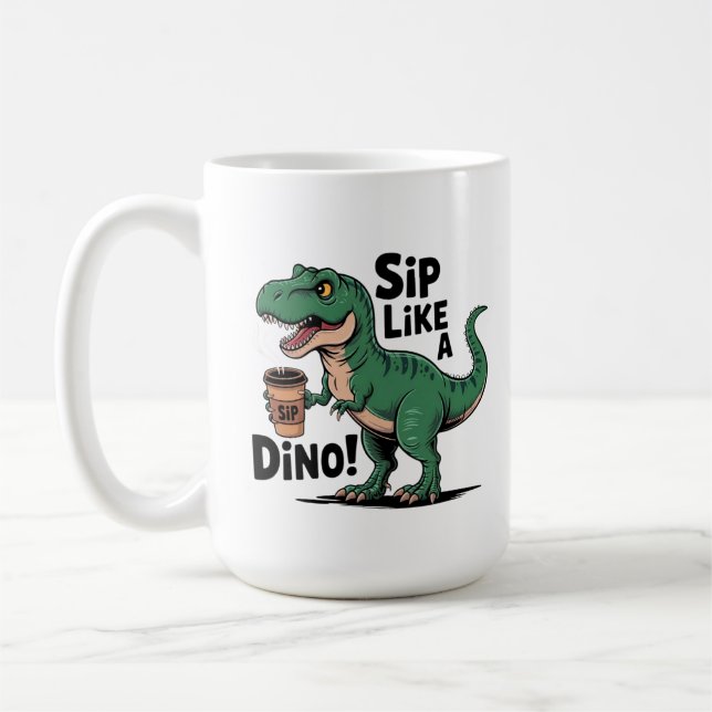 dinosaurie-kaffe kaffemugg (Vänster)
