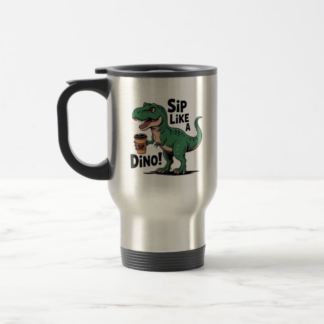 dinosaurie-kaffe resemugg (Vänster)