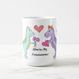 Dinosaurie kärlek kaffemugg