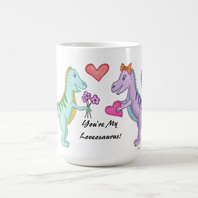 Dinosaurie kärlek kaffemugg (Center)