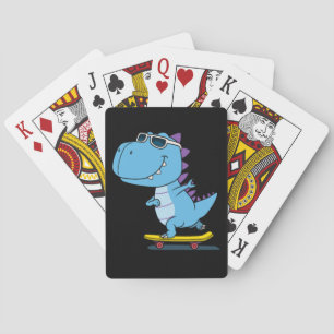 dinosaurie play skateboard casinokort