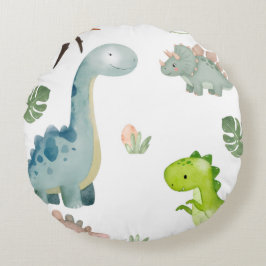 dinosaurie rund kudde
