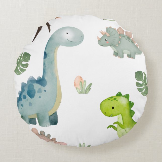 dinosaurie rund kudde (Framsidan)