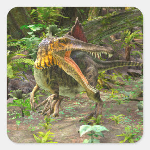 Dinosaurie Spinosaurus Fyrkantigt Klistermärke