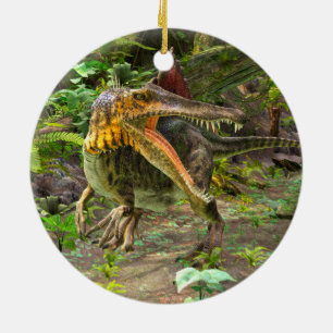 Dinosaurie Spinosaurus Julgransprydnad Keramik