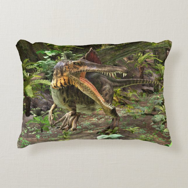 Dinosaurie Spinosaurus Prydnadskudde (Framsidan)