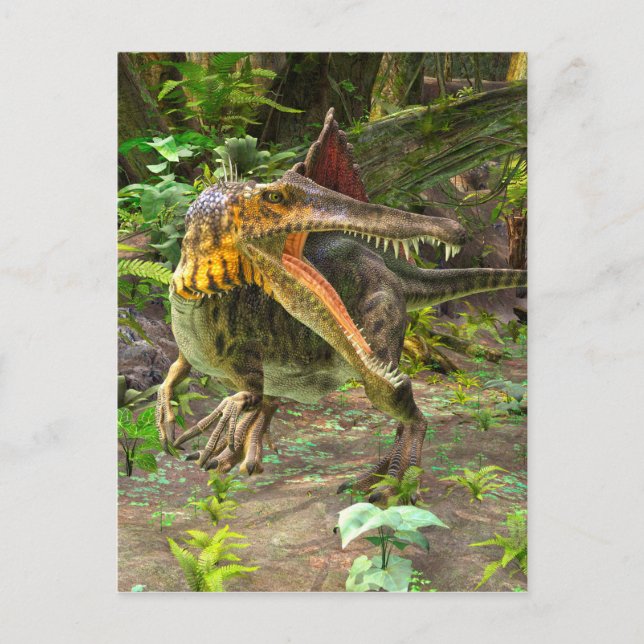 Dinosaurie Spinosaurus Vykort (Framsida)
