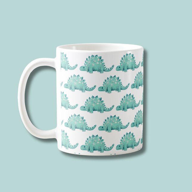 Dinosaurie Stegosaurus barn djur Kaffemugg (Stegosaurus dinosaur patterned coffee mug)