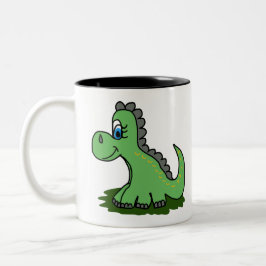 dinosaurie tecknad film Två-Tonad mugg