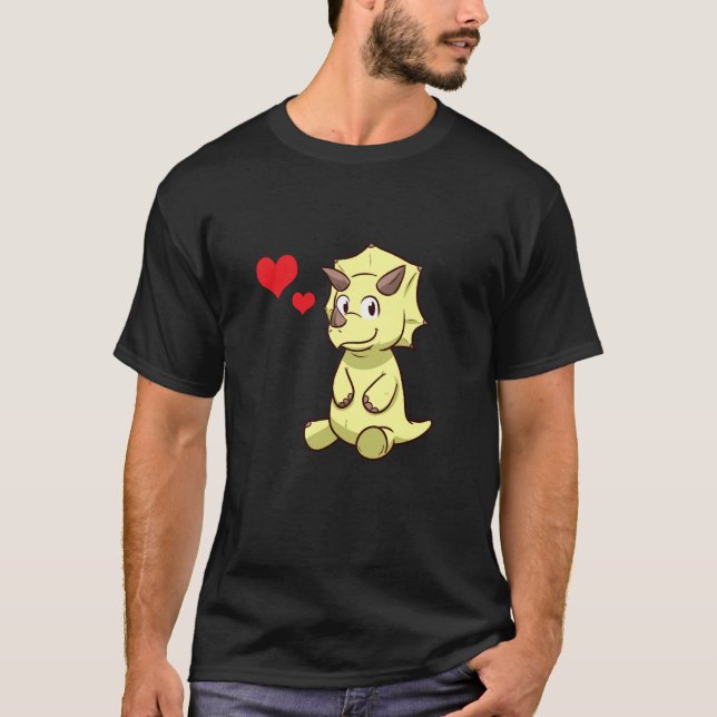 Dinosaurie Triceratops T Shirt (Framsida)