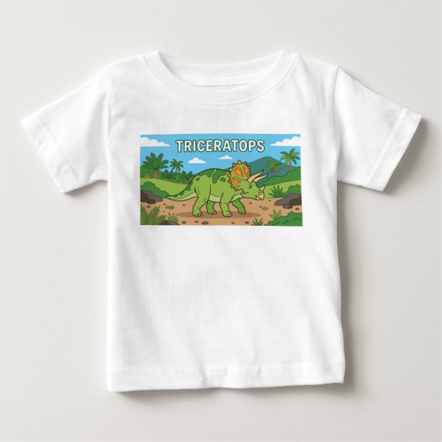 dinosaurie triceratops  t shirt (Framsida)