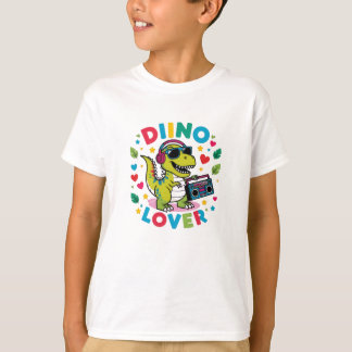 "Dinosaurieälskare T-Shirt – Söt Tecknad Dino