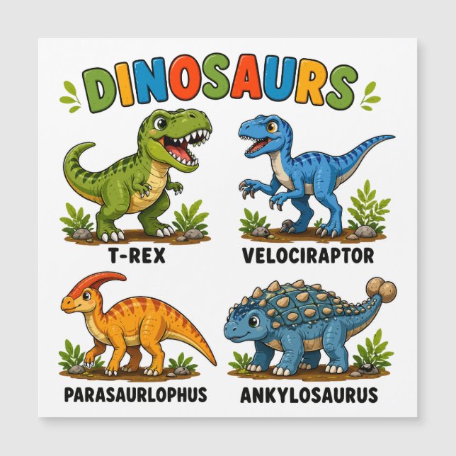 Dinosauriearter för barn att lära sig (Framsida)