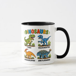Dinosauriearter för barn att lära sig mugg