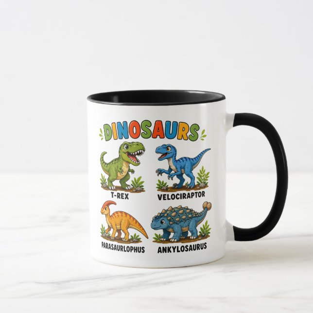 Dinosauriearter för barn att lära sig mugg (Höger)