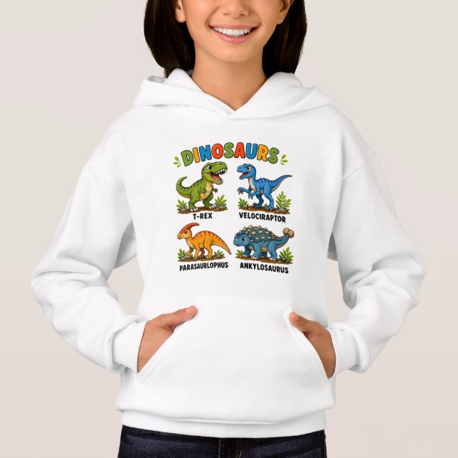 Dinosauriearter för barn att lära sig t shirt (Framsida)