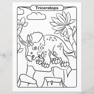 Dinosauriefärgsida - Triceratops