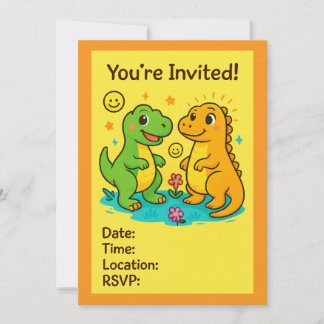 Dinosauriefemannade parter inbjudningar