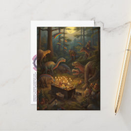 Dinosauriefirande vykort