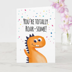 dinosauriefödelsedag du är helt roar. kort