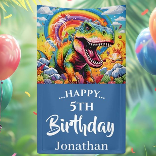 dinosauriefödelsedag, färglös blå (Colorful Blue Dinosaur Birthday Gift Bags for All Ages!)
