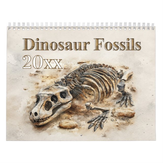 Dinosauriefossil – Forntida fossil Kalender (Omslag)