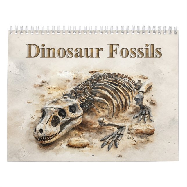 Dinosauriefossil – Forntida fossil Kalender (Omslag)