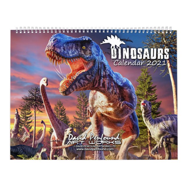 Dinosauriekalendern 2021 David Penfound Kalender (Omslag)