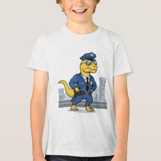 Dinosauriepolis officer uniform stad tecknad serie t shirt