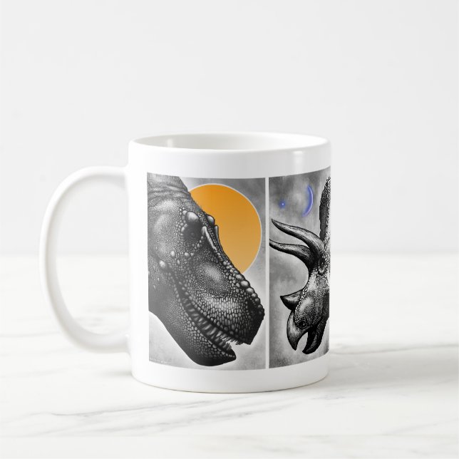 Dinosaurieporträttmugg Kaffemugg (Vänster)
