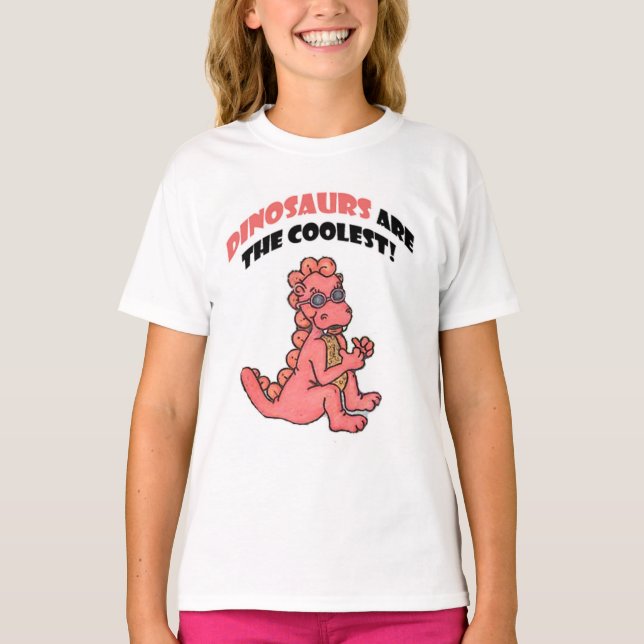 Dinosaurier är de kolaste! tee shirt (Framsida)