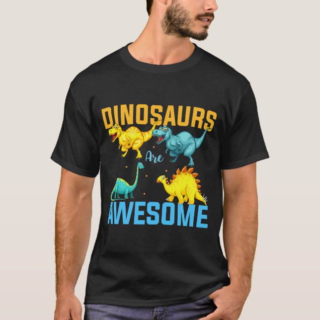 Dinosaurier Är Fantastiska –Cool Dinosaurie Älskar T Shirt (Framsida)