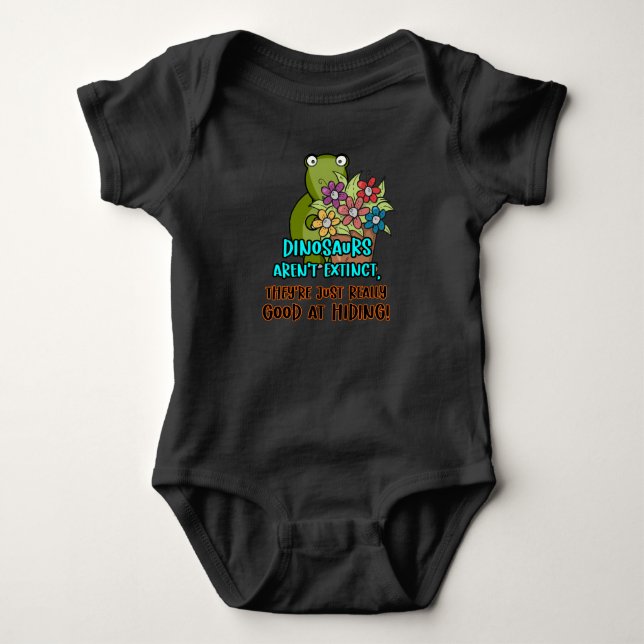Dinosaurier är inte utdöda... Söt dino gömmer sig T Shirt (Framsida)