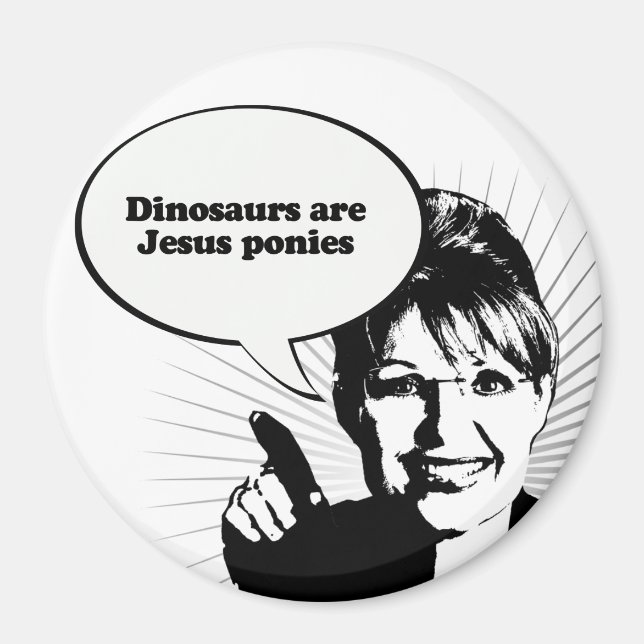 Dinosaurier är Jesus ponies Magnet (Framsidan)