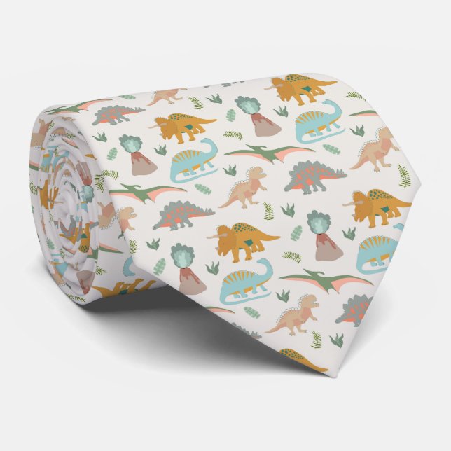Dinosaurier Barn Handritat Boho Dinosaurie Mönster Slips (Rullad)
