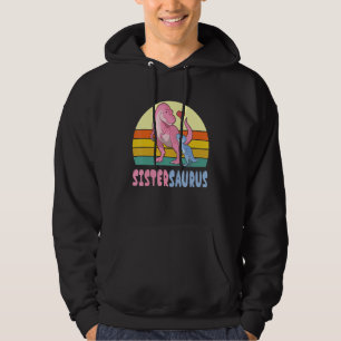 Dinosaurier dansar tillsammans Lycklig mot mig Bro Hoodie