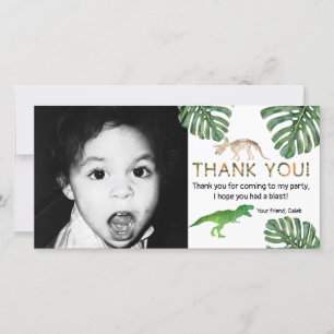 Dinosaurier! Dinosaurie-födelsedagsfest Tack Kort